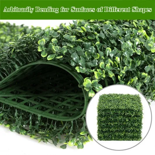 12 Pcs 20" x 20" Artificial Plant Wall Panel Hedge Privacy Fence