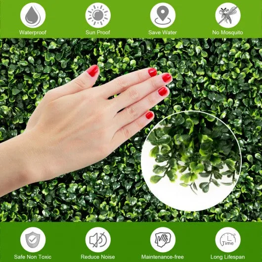 12 Pcs 20" x 20" Artificial Plant Wall Panel Hedge Privacy Fence