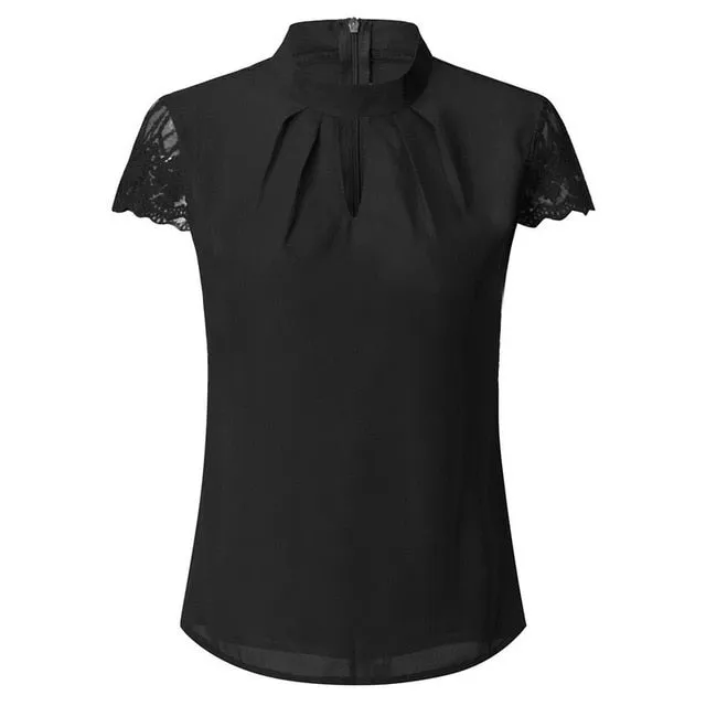 2019 Sexy Lace Blouses Women Hollow Out Tops Streetwear