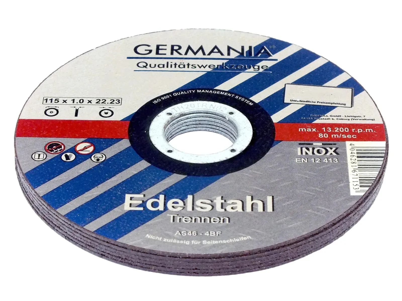 4.5" Cutting Discs for Metal and Stainless Steel | 1.0 x 115 x 22.2mm Ultra Thin Angle Grinder Blades | 1-100pc