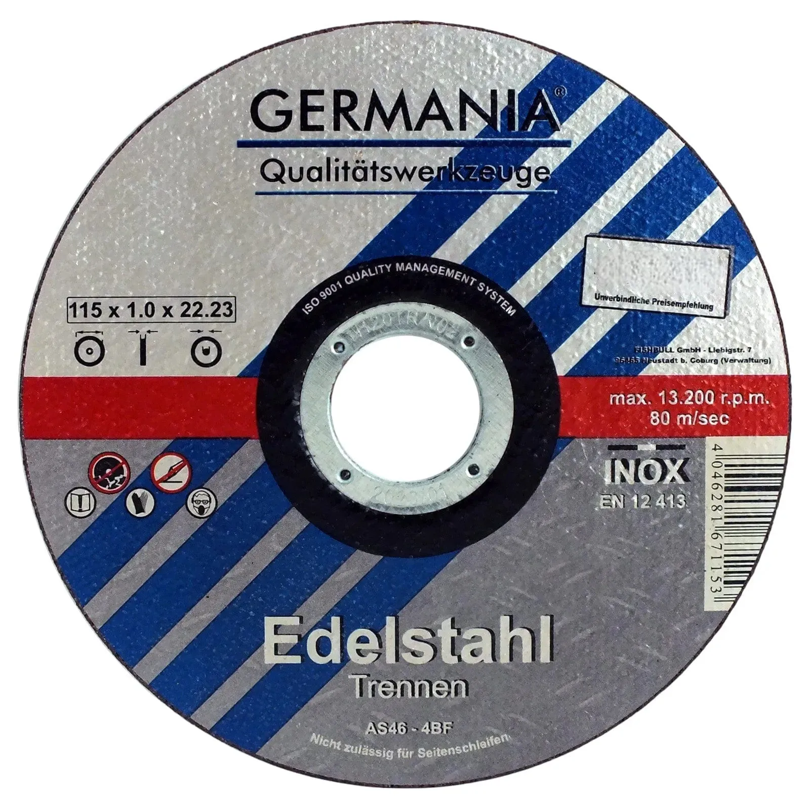 4.5" Cutting Discs for Metal and Stainless Steel | 1.0 x 115 x 22.2mm Ultra Thin Angle Grinder Blades | 1-100pc