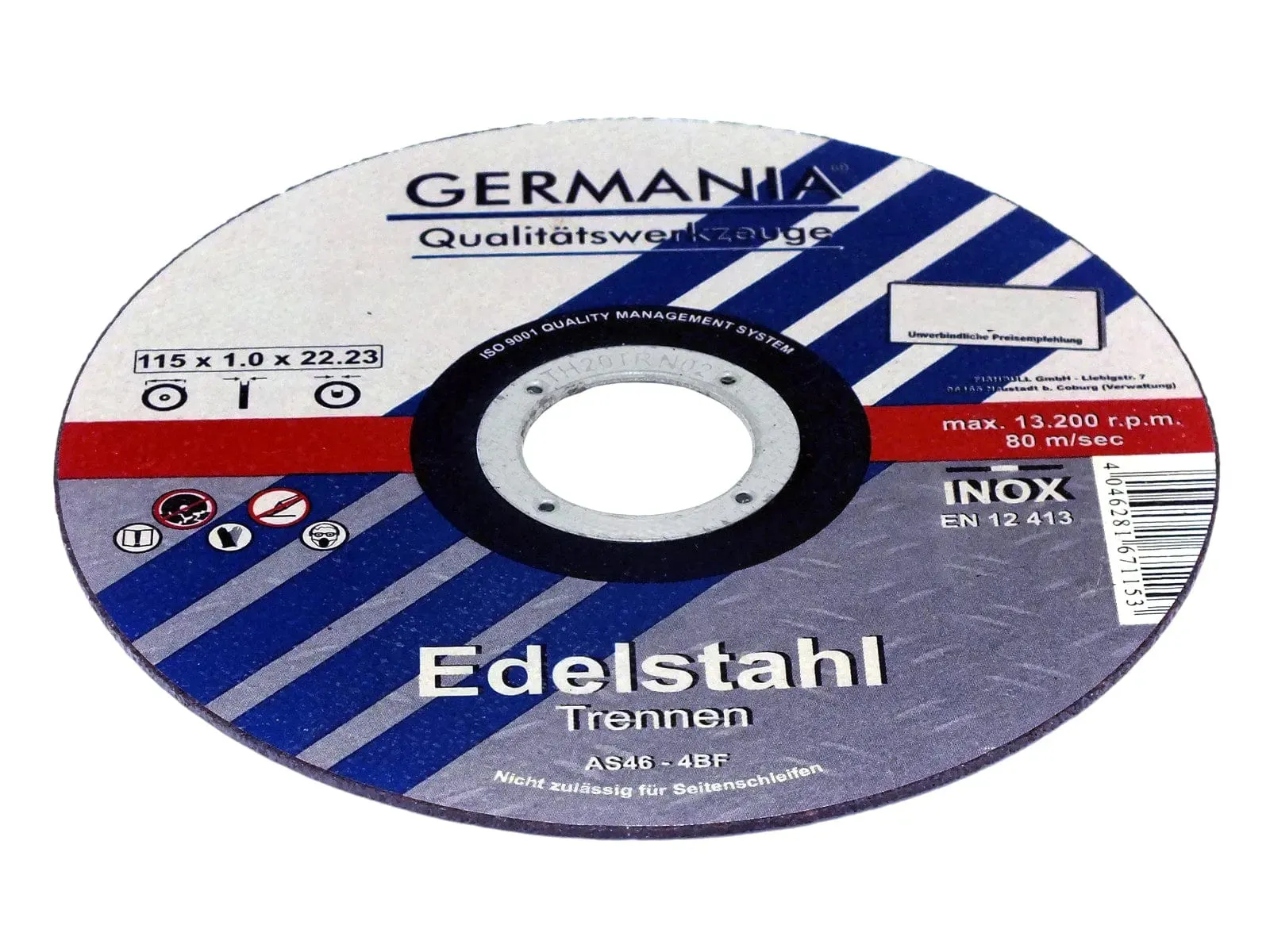 4.5" Cutting Discs for Metal and Stainless Steel | 1.0 x 115 x 22.2mm Ultra Thin Angle Grinder Blades | 1-100pc