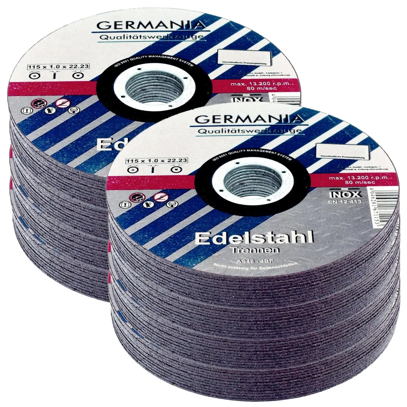 4.5" Cutting Discs for Metal and Stainless Steel | 1.0 x 115 x 22.2mm Ultra Thin Angle Grinder Blades | 1-100pc