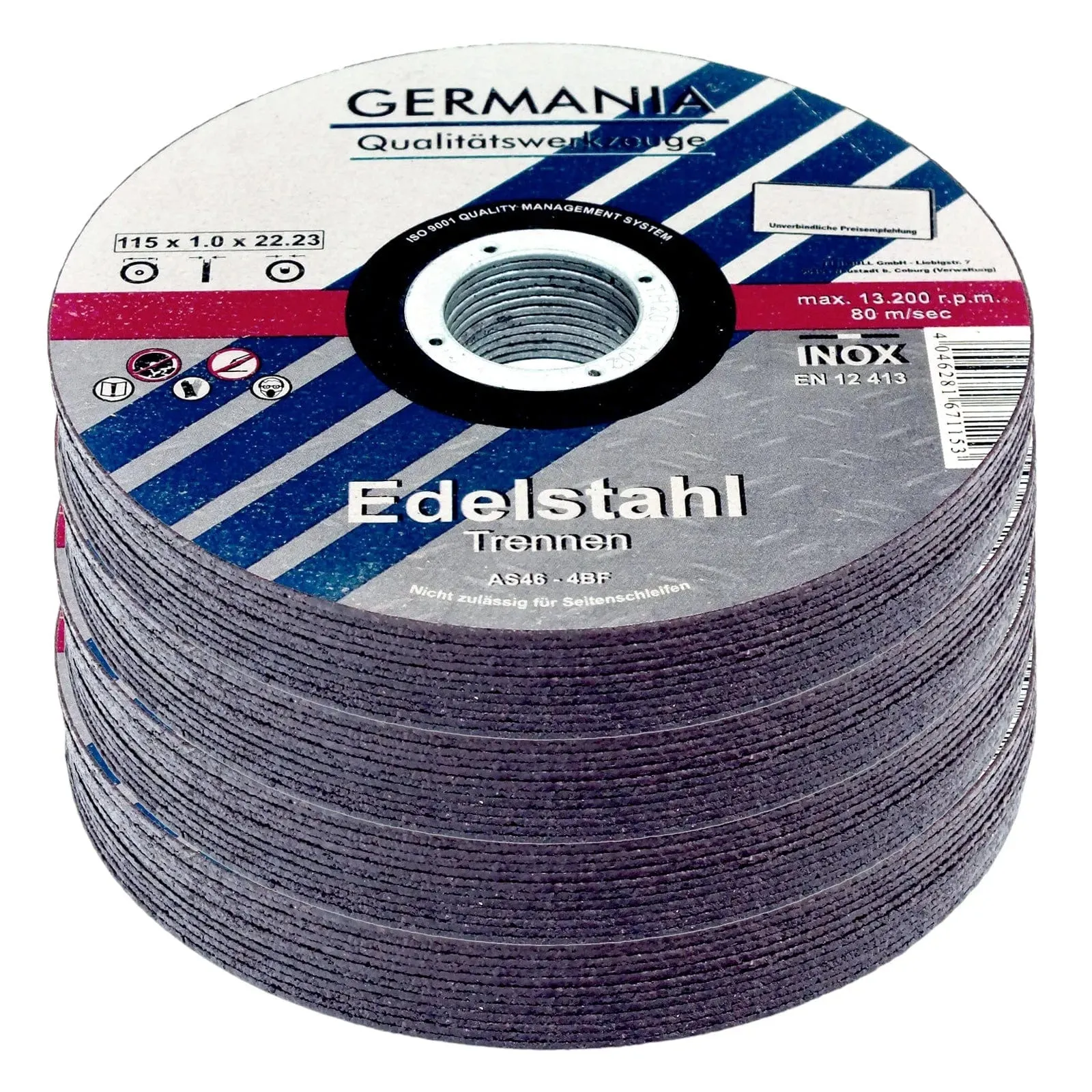 4.5" Cutting Discs for Metal and Stainless Steel | 1.0 x 115 x 22.2mm Ultra Thin Angle Grinder Blades | 1-100pc