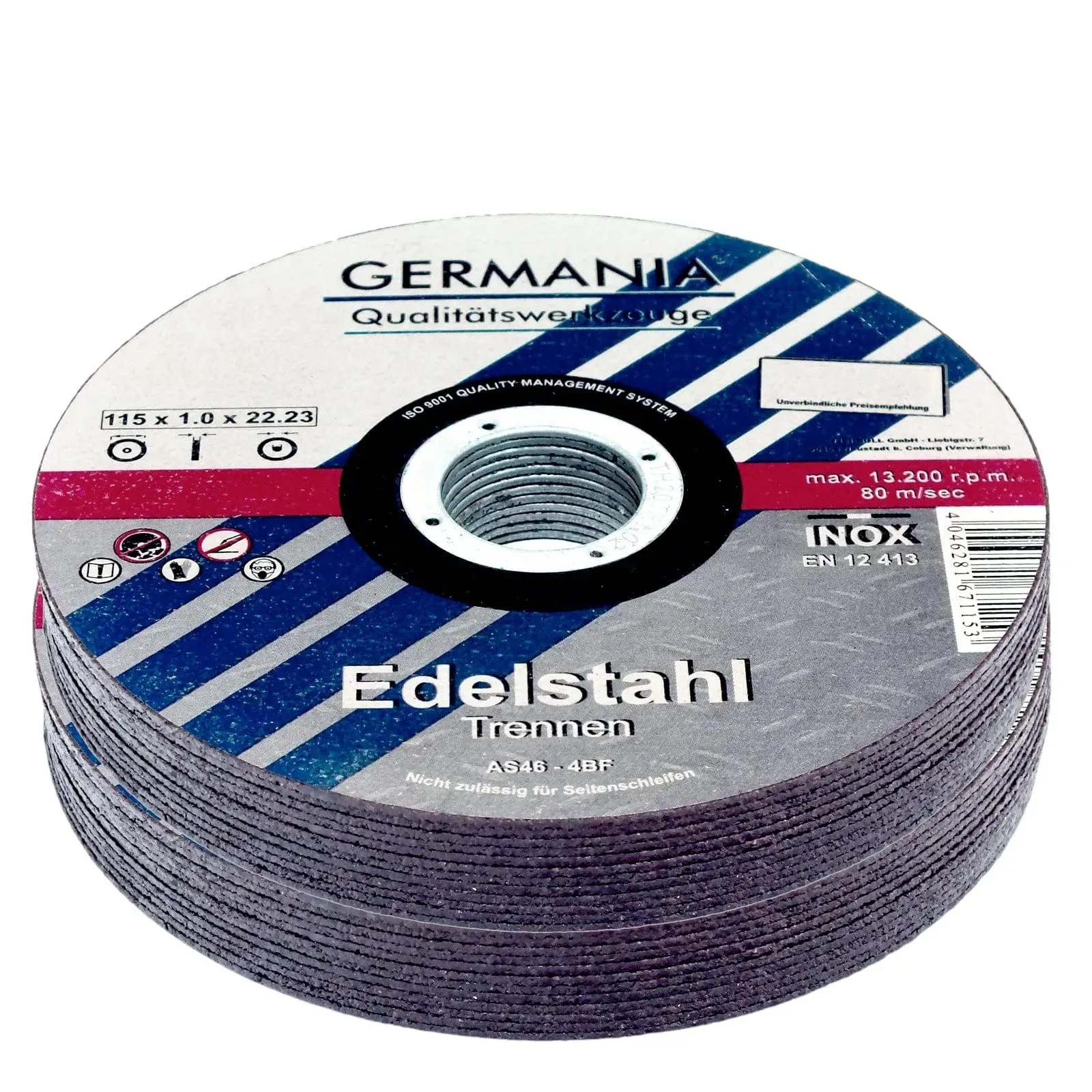 4.5" Cutting Discs for Metal and Stainless Steel | 1.0 x 115 x 22.2mm Ultra Thin Angle Grinder Blades | 1-100pc