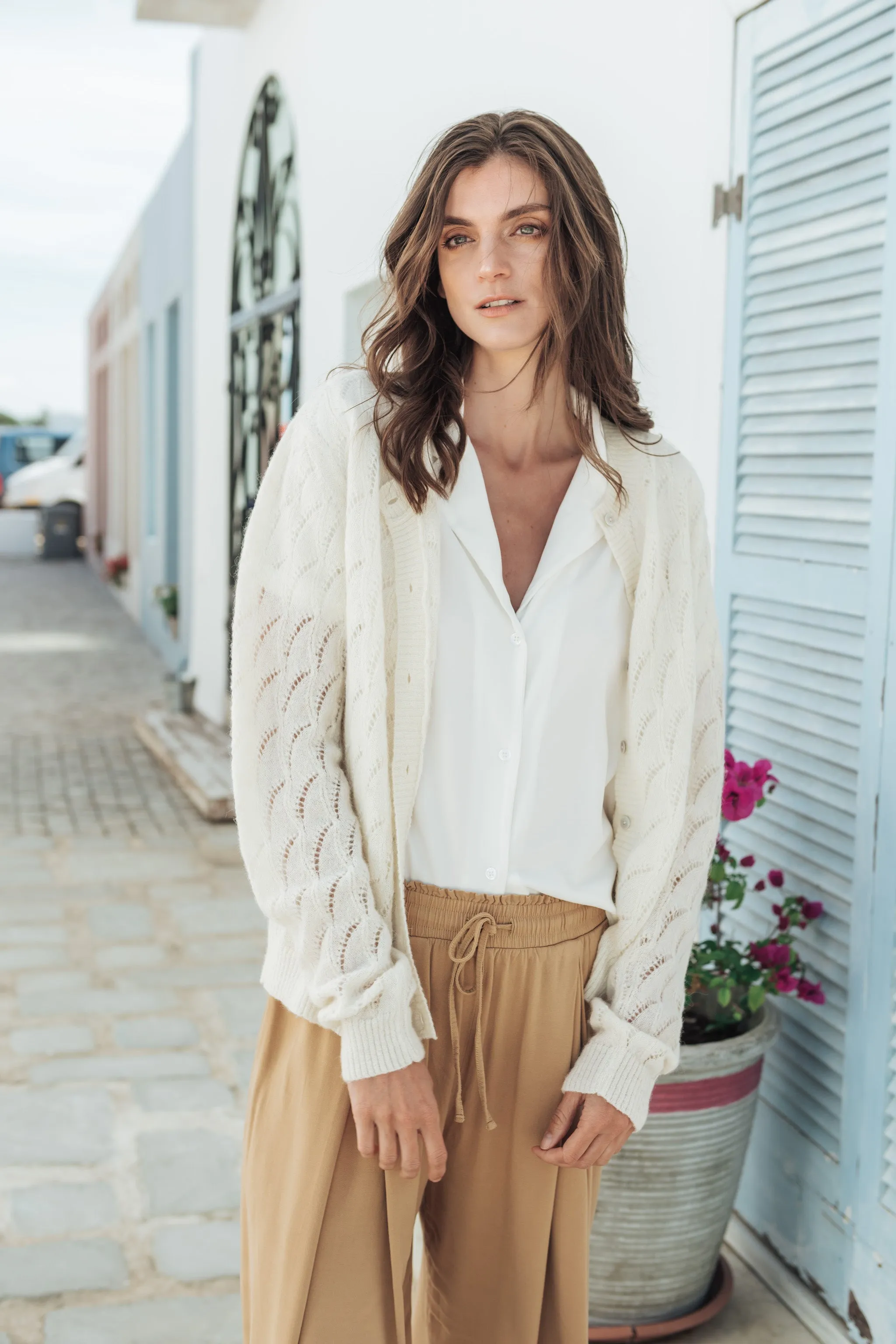 Alpaca Merino Wool Fine Knit Cardigan