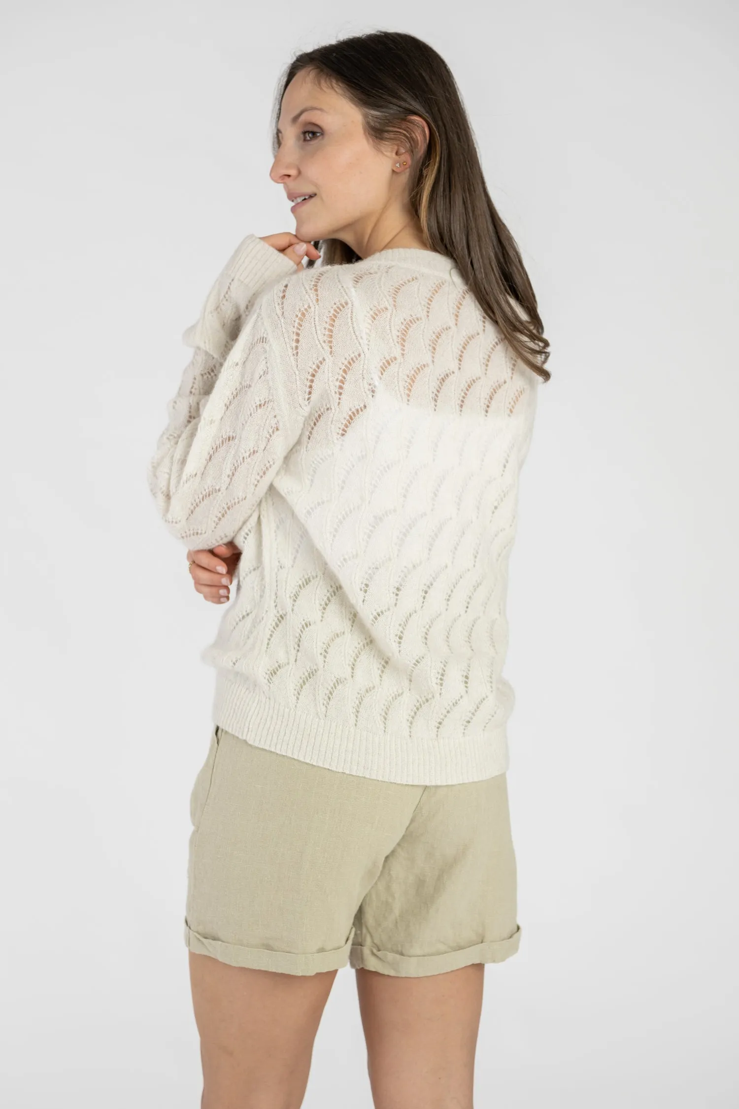 Alpaca Merino Wool Fine Knit Cardigan