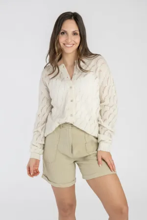 Alpaca Merino Wool Fine Knit Cardigan