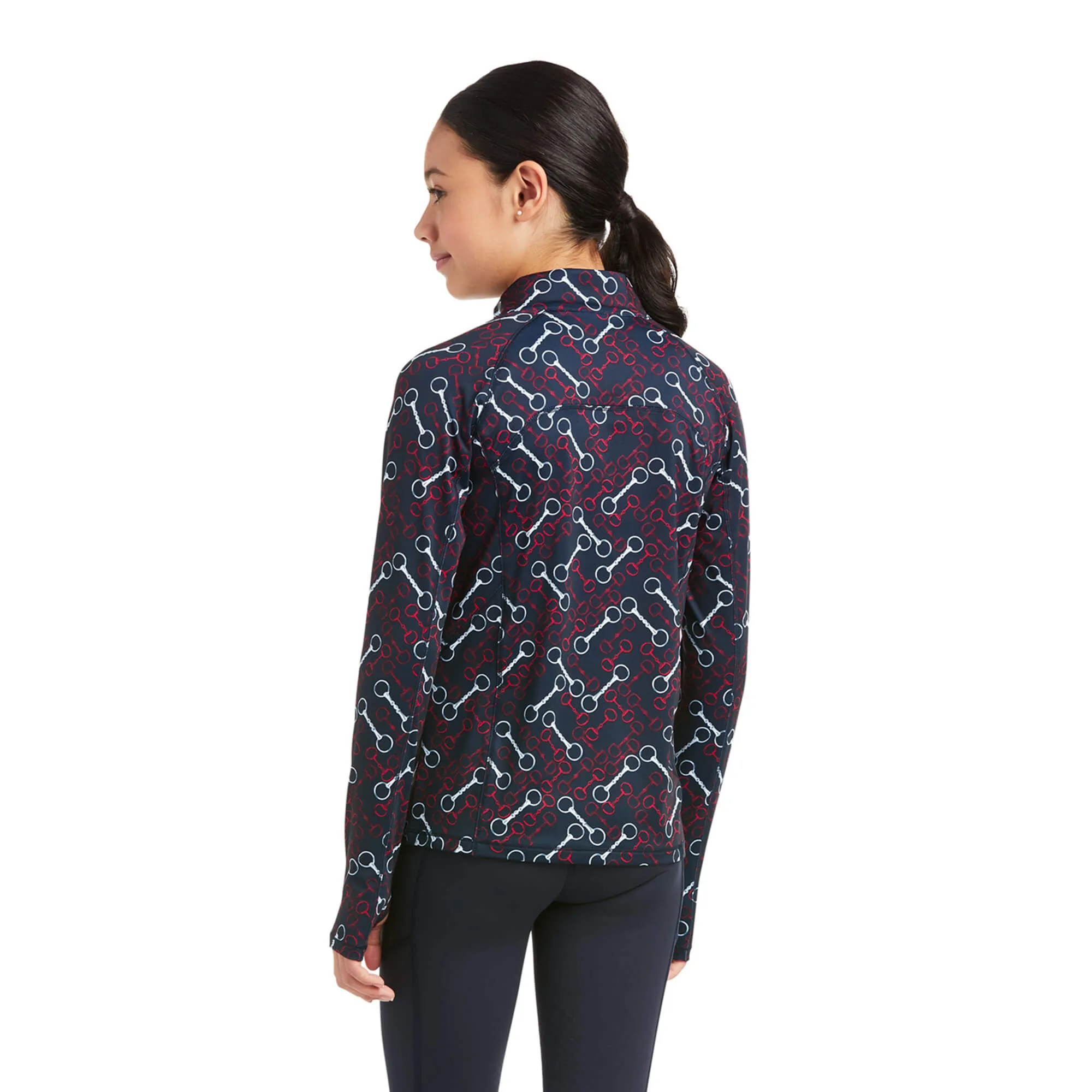 Ariat Youth Lowell 2.0 Team Print 1/4 Zip Baselayer Pullover 10037460