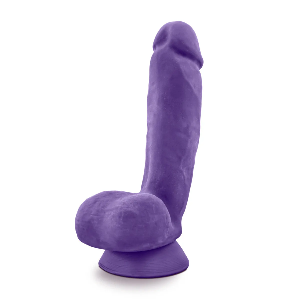 Au Naturel Bold By Blush® | Pound Realistic Purple 8.5-Inch Long Dildo With Balls & Suction Cup Base