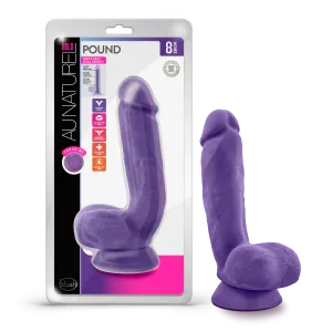 Au Naturel Bold By Blush® | Pound Realistic Purple 8.5-Inch Long Dildo With Balls & Suction Cup Base