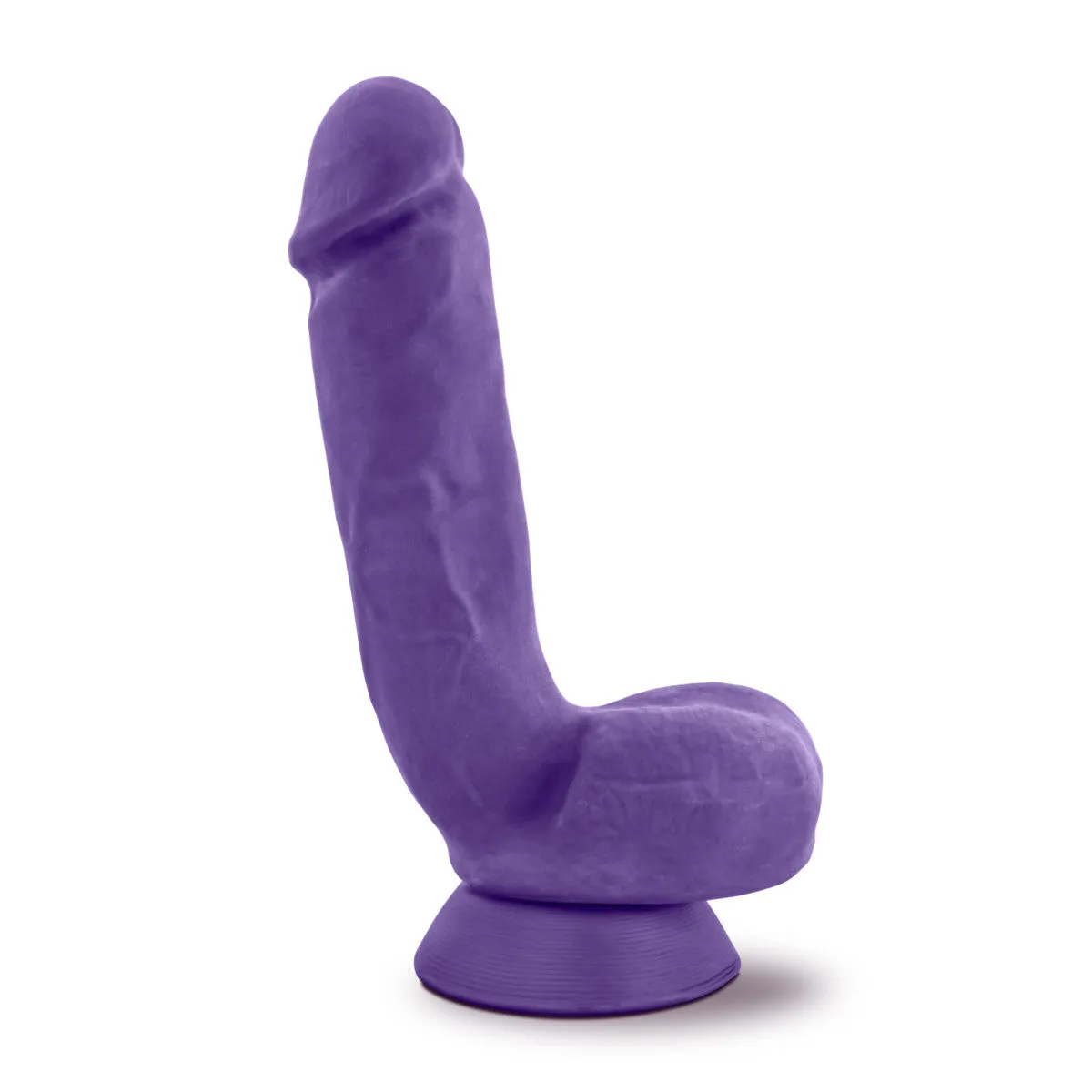Au Naturel Bold By Blush® | Pound Realistic Purple 8.5-Inch Long Dildo With Balls & Suction Cup Base