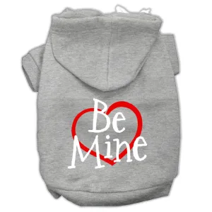 Be Mine Screen Print Pet Hoodies Grey Size Xxxl (20)