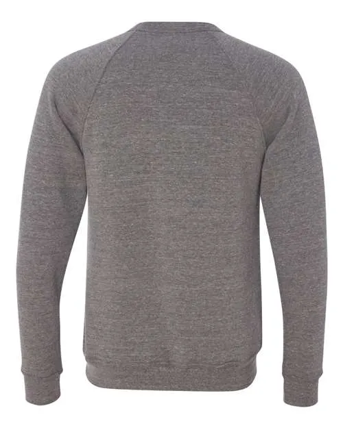 BELLA   CANVAS Sponge Fleece Raglan Crewneck Sweatshirt 3901 Grey Triblend