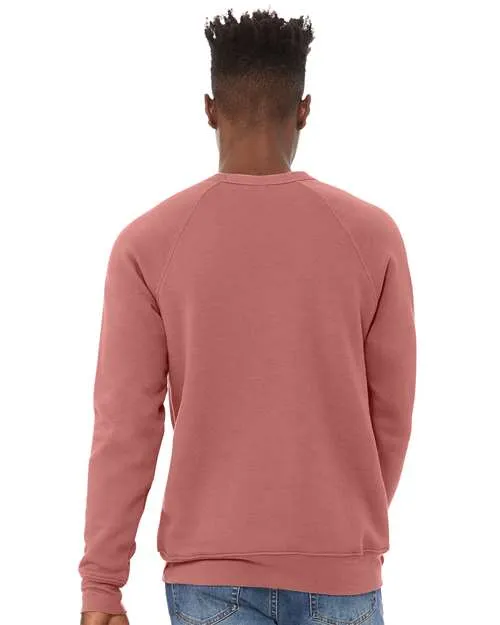 BELLA   CANVAS Sponge Fleece Raglan Crewneck Sweatshirt 3901 Mauve