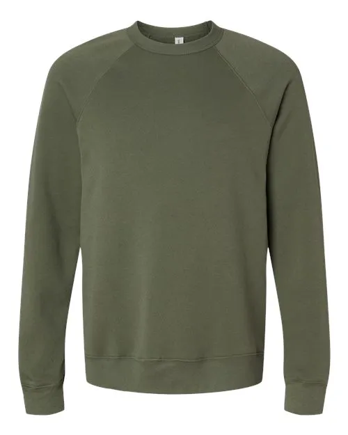 BELLA   CANVAS Sponge Fleece Raglan Crewneck Sweatshirt 3901 Mauve