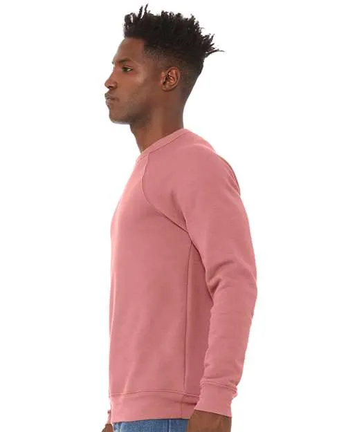 BELLA   CANVAS Sponge Fleece Raglan Crewneck Sweatshirt 3901 Mauve
