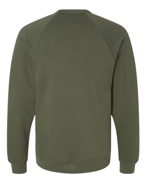 BELLA   CANVAS Sponge Fleece Raglan Crewneck Sweatshirt 3901 Mauve