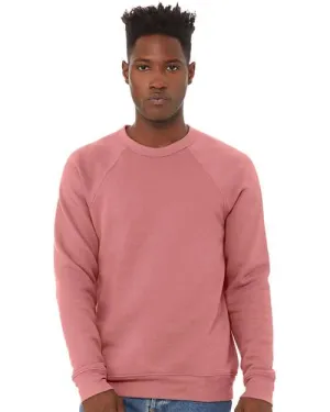 BELLA   CANVAS Sponge Fleece Raglan Crewneck Sweatshirt 3901 Mauve