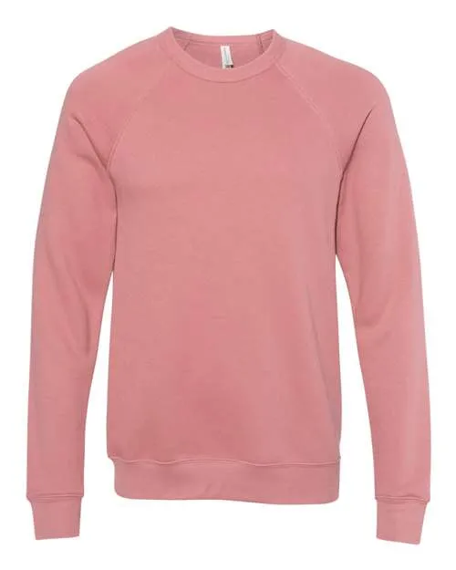 BELLA   CANVAS Sponge Fleece Raglan Crewneck Sweatshirt 3901 Mauve