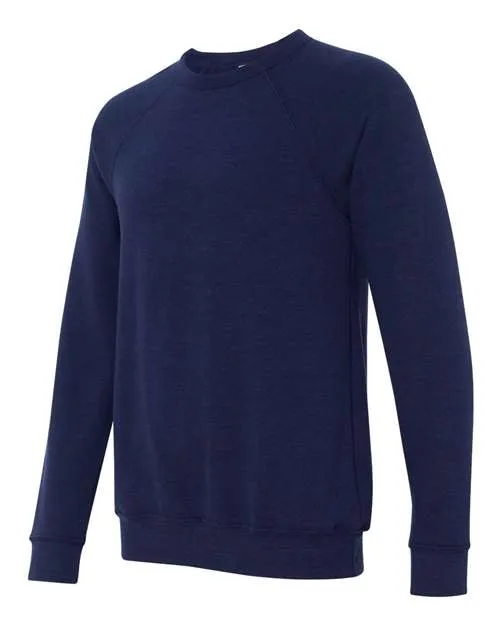 BELLA   CANVAS Sponge Fleece Raglan Crewneck Sweatshirt 3901 Navy