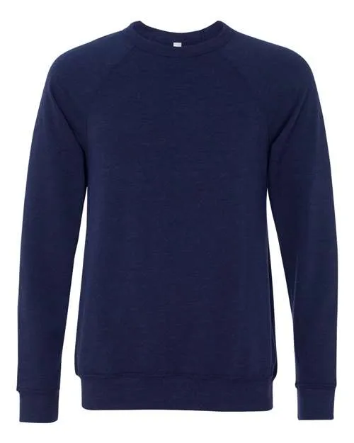 BELLA   CANVAS Sponge Fleece Raglan Crewneck Sweatshirt 3901 Navy