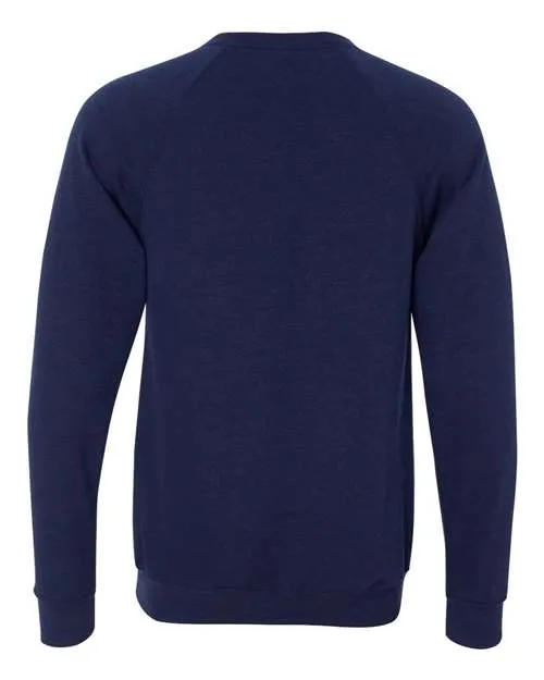 BELLA   CANVAS Sponge Fleece Raglan Crewneck Sweatshirt 3901 Navy