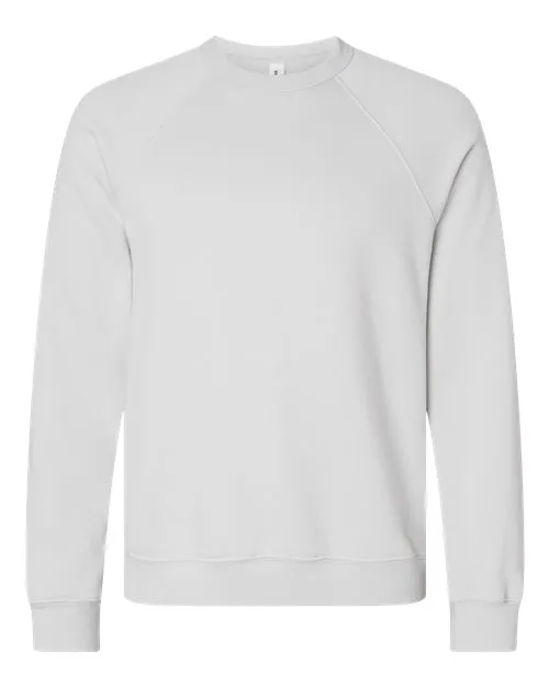 BELLA   CANVAS Sponge Fleece Raglan Crewneck Sweatshirt 3901 Red