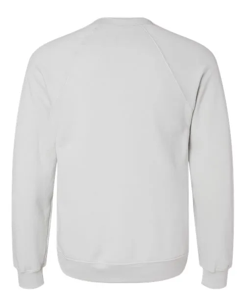 BELLA   CANVAS Sponge Fleece Raglan Crewneck Sweatshirt 3901 Red