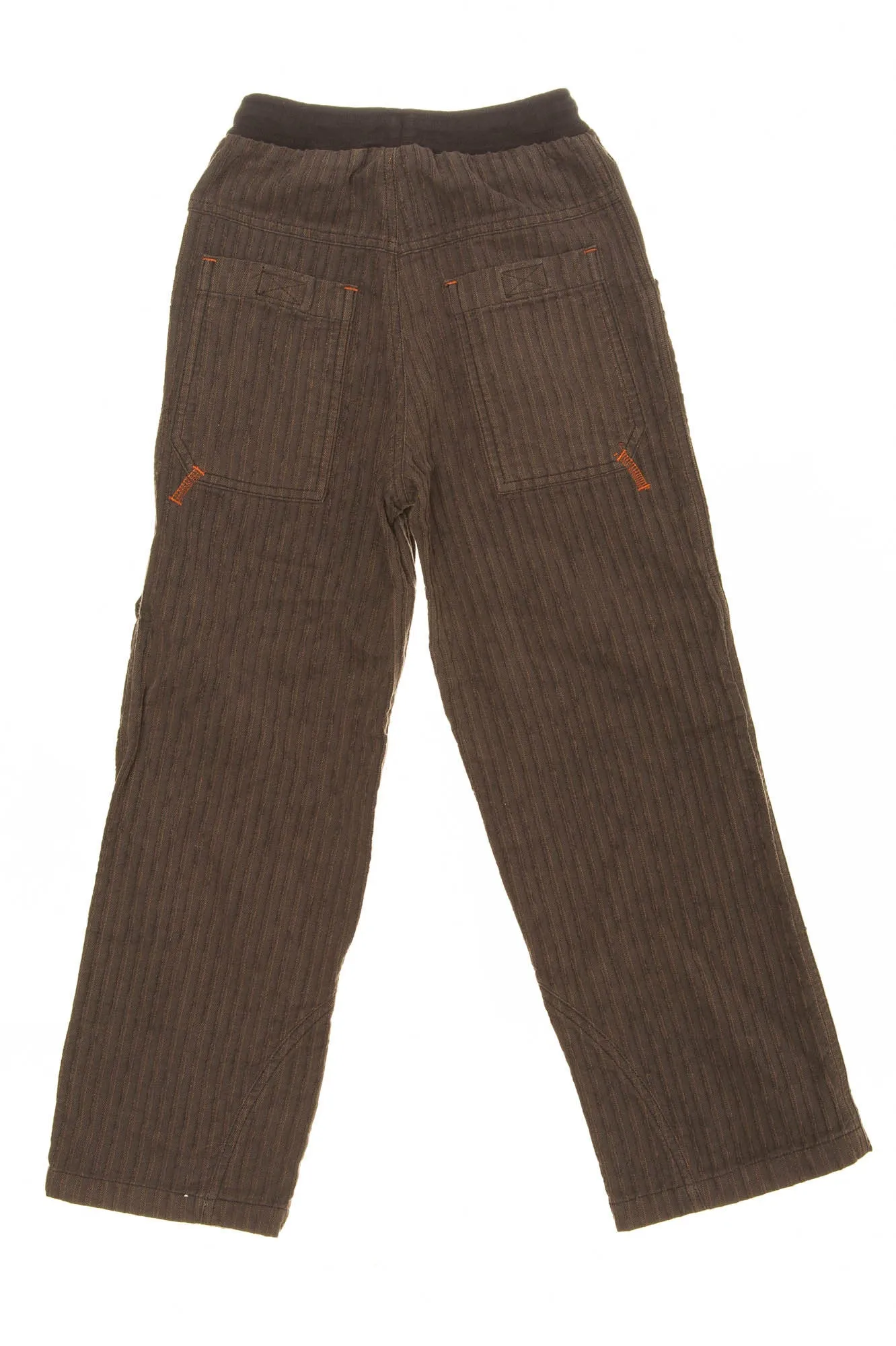 Catimini - Brown Striped Pants with Tie Waist - 8A