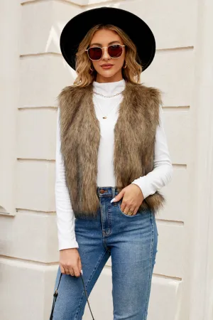 Chic Layered Faux Fur Vest