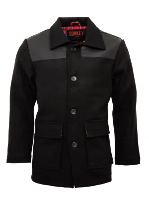 Donkey Jacket with PVC - Black