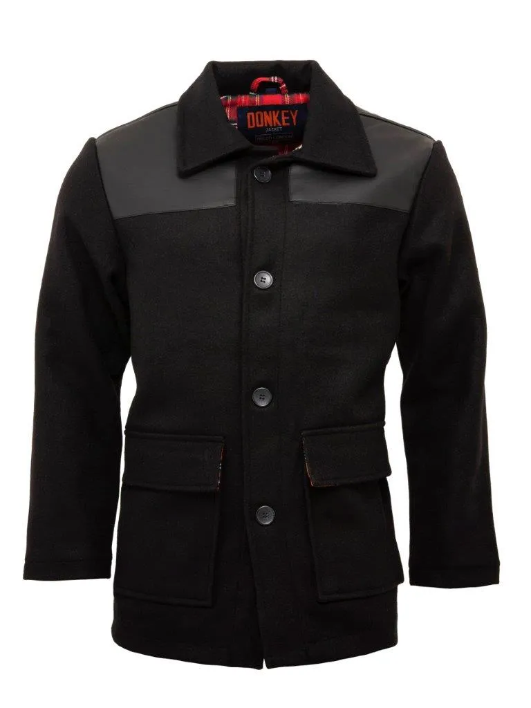 Donkey Jacket with PVC - Black
