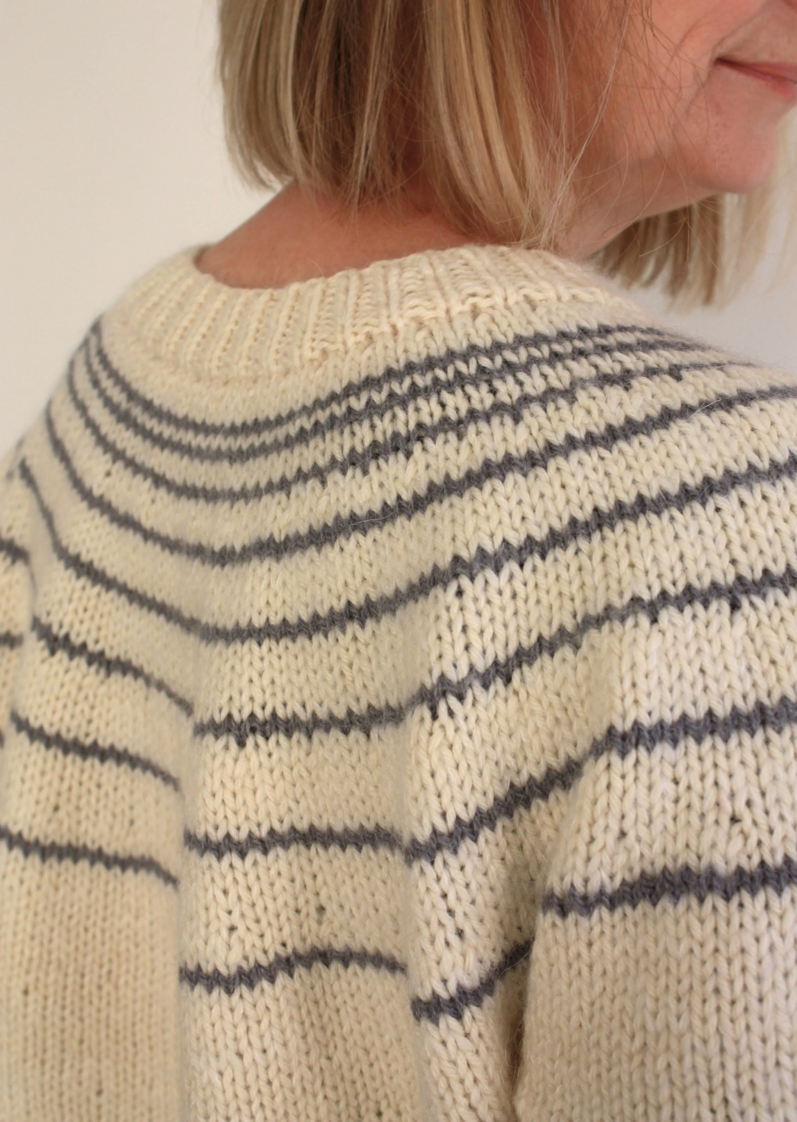 Easy Top Down Yoke Knitting Pattern - Colvend Sweater