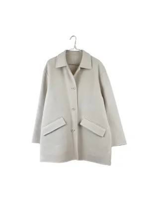 Handmade Wool Coat in Creme