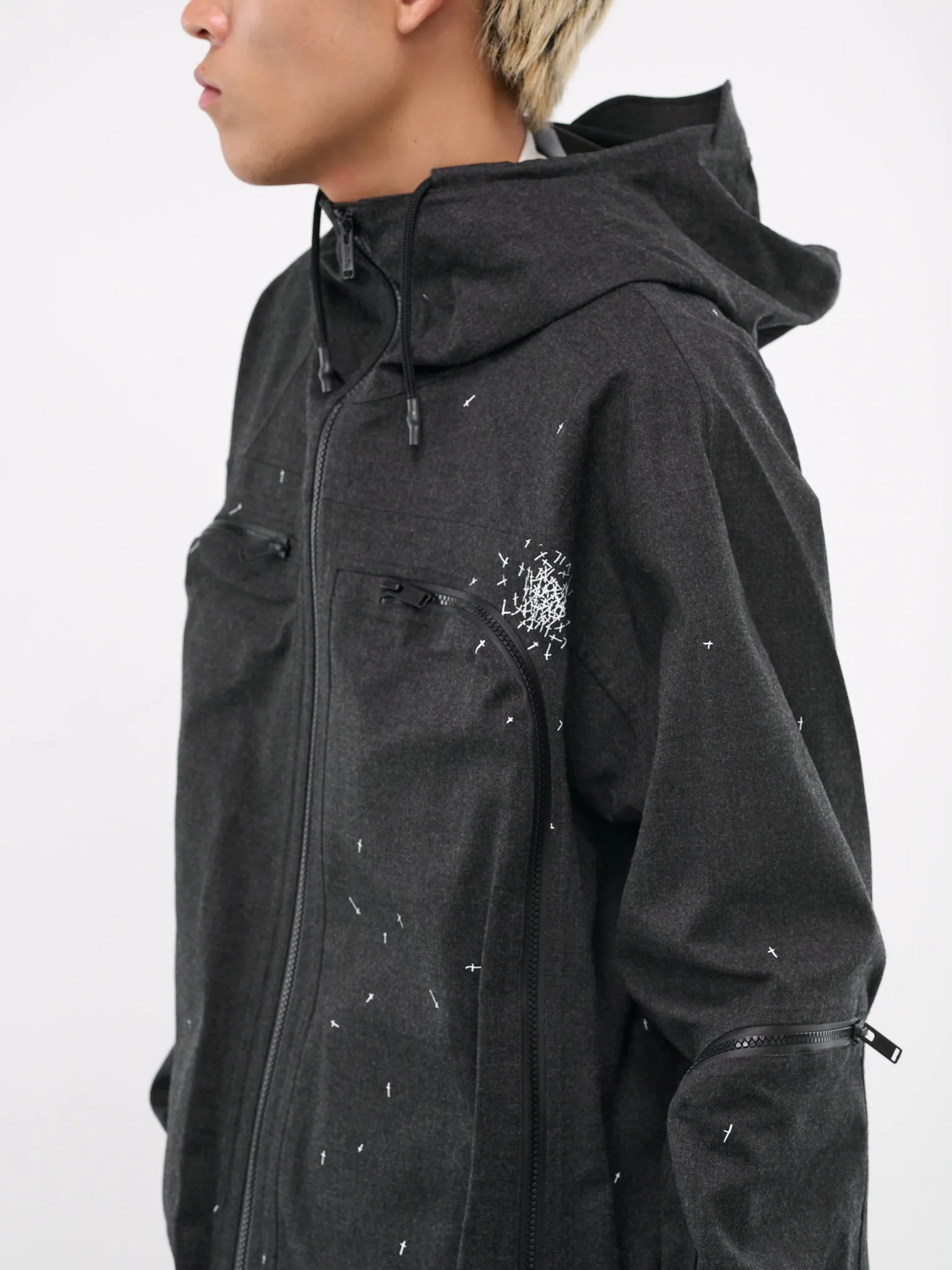 Hooded Zip Blouson (UC2D4206-T-CHARCOAL)