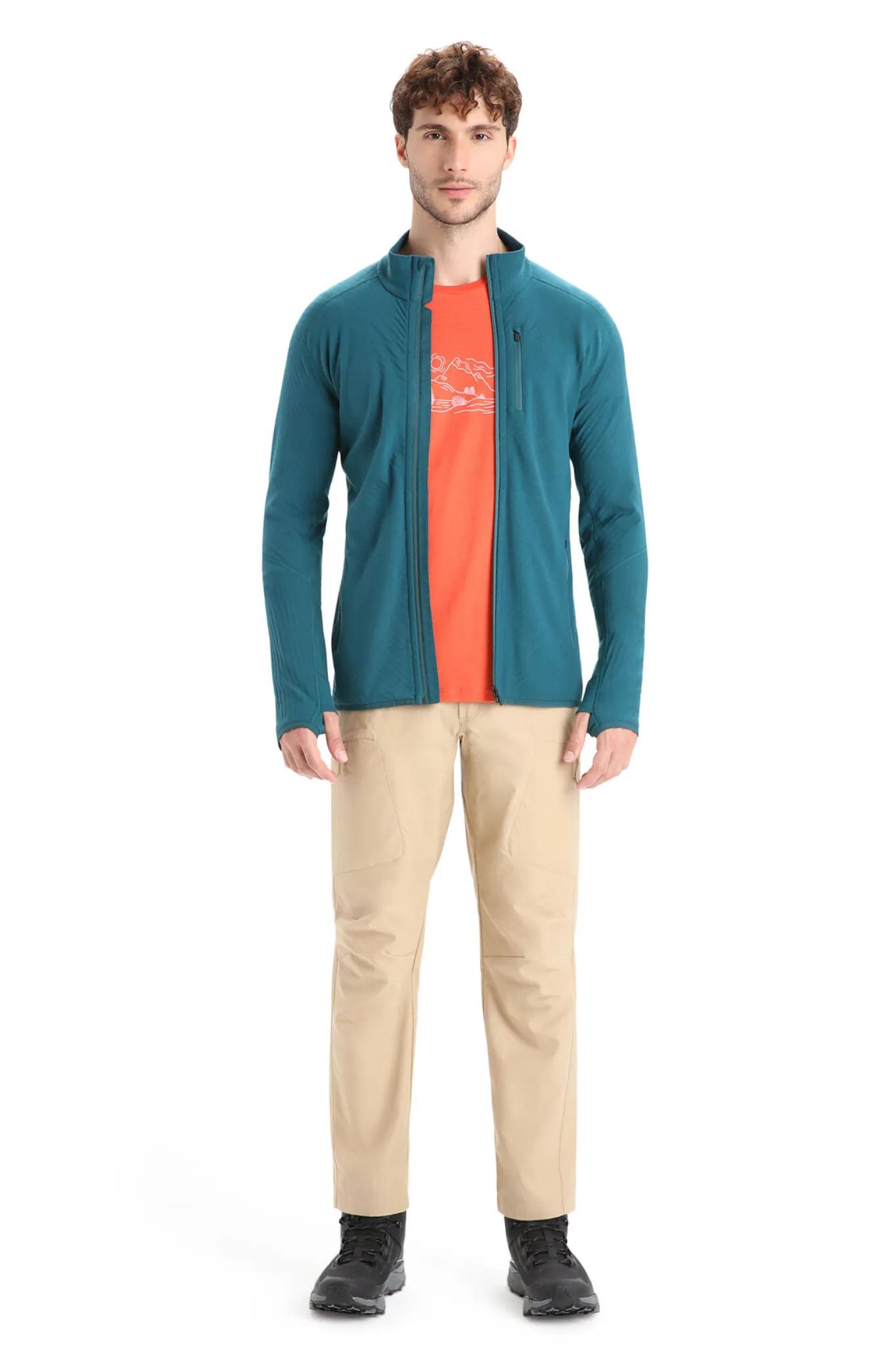 Icebreaker Mens Merino Descender Zip Jacket