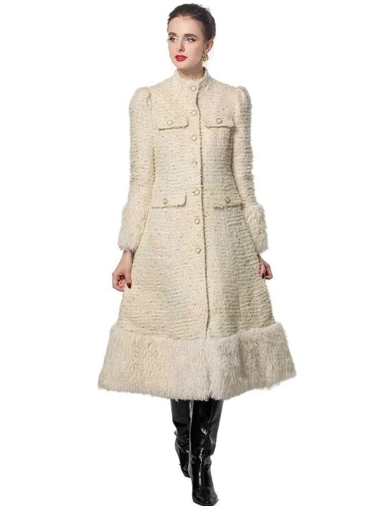 Iliana Single Breasted Tweed Coat