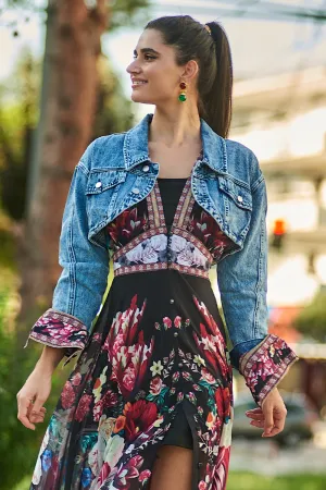 JACKET CROP DENIM