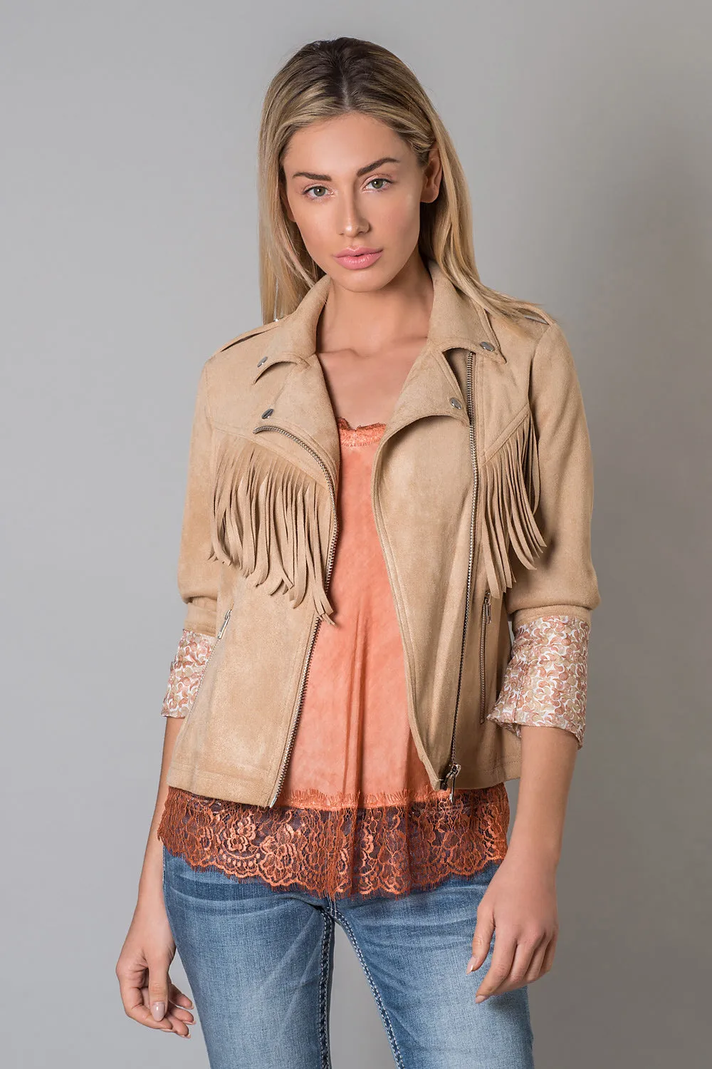 JACKET SUEDE ME ΚΡΟΣΙΑ