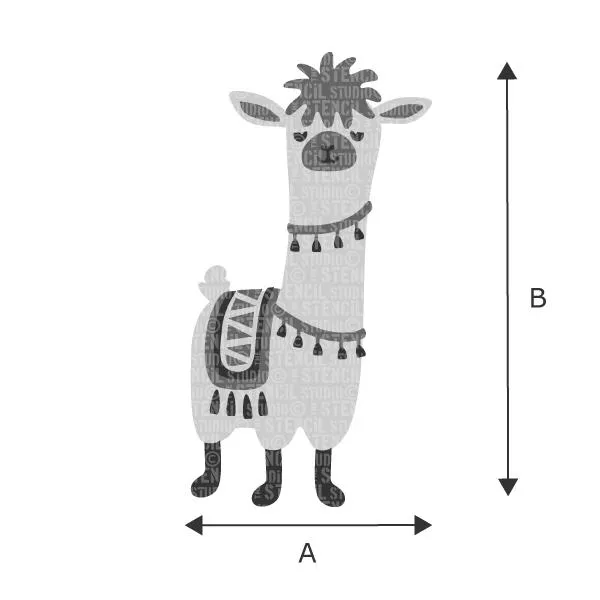 Levi Llama Stencil