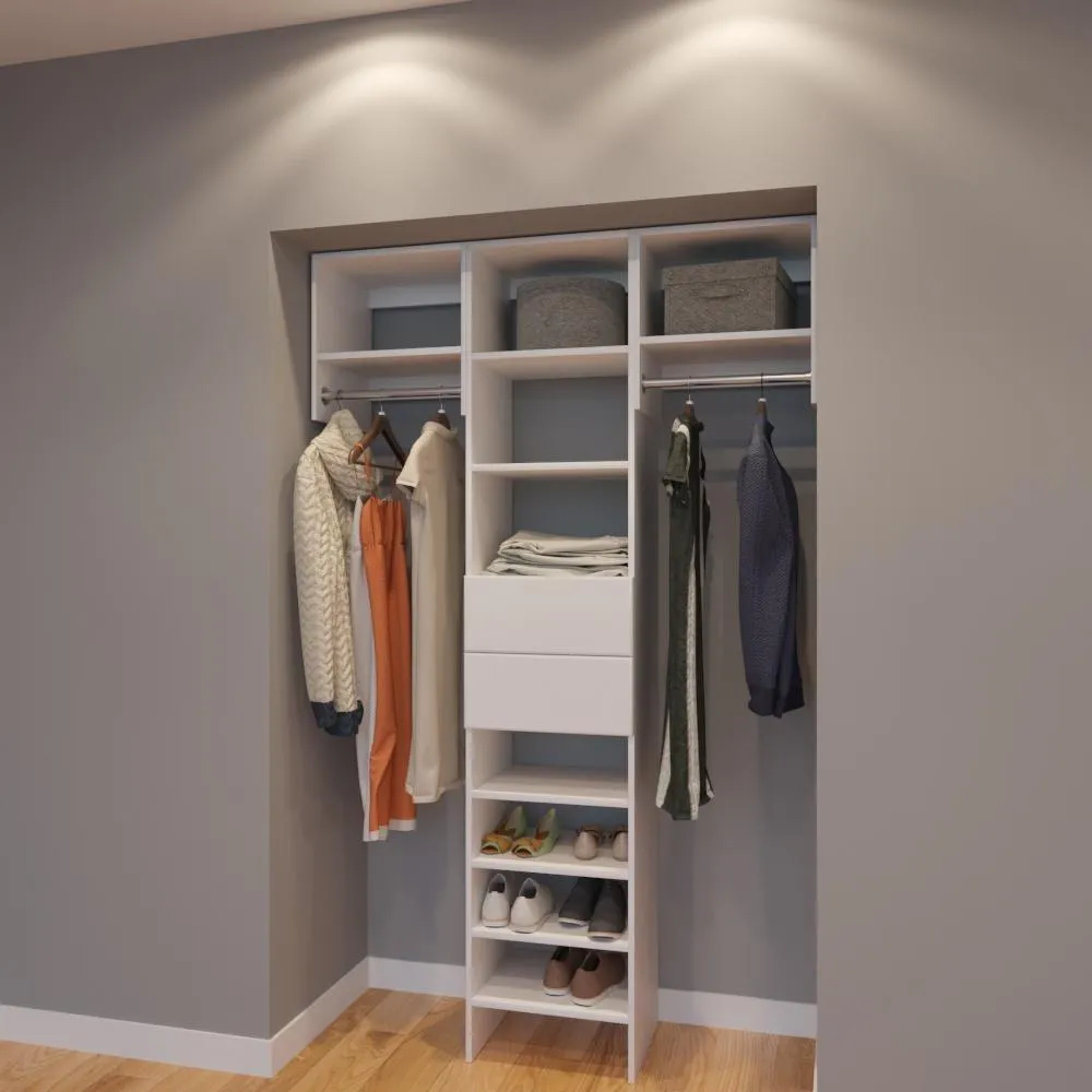 Modular Closets 4.5 FT Closet Organizer System - 54 inch - Style C