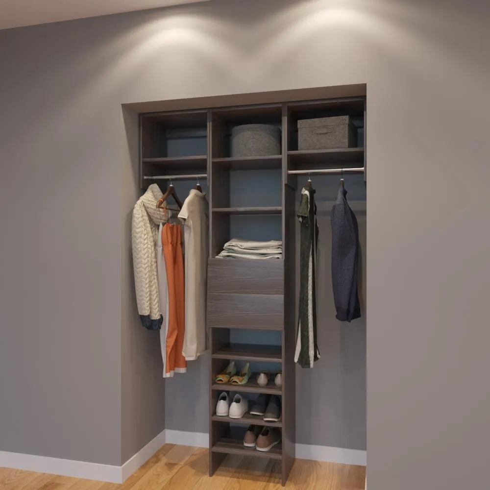 Modular Closets 4.5 FT Closet Organizer System - 54 inch - Style C
