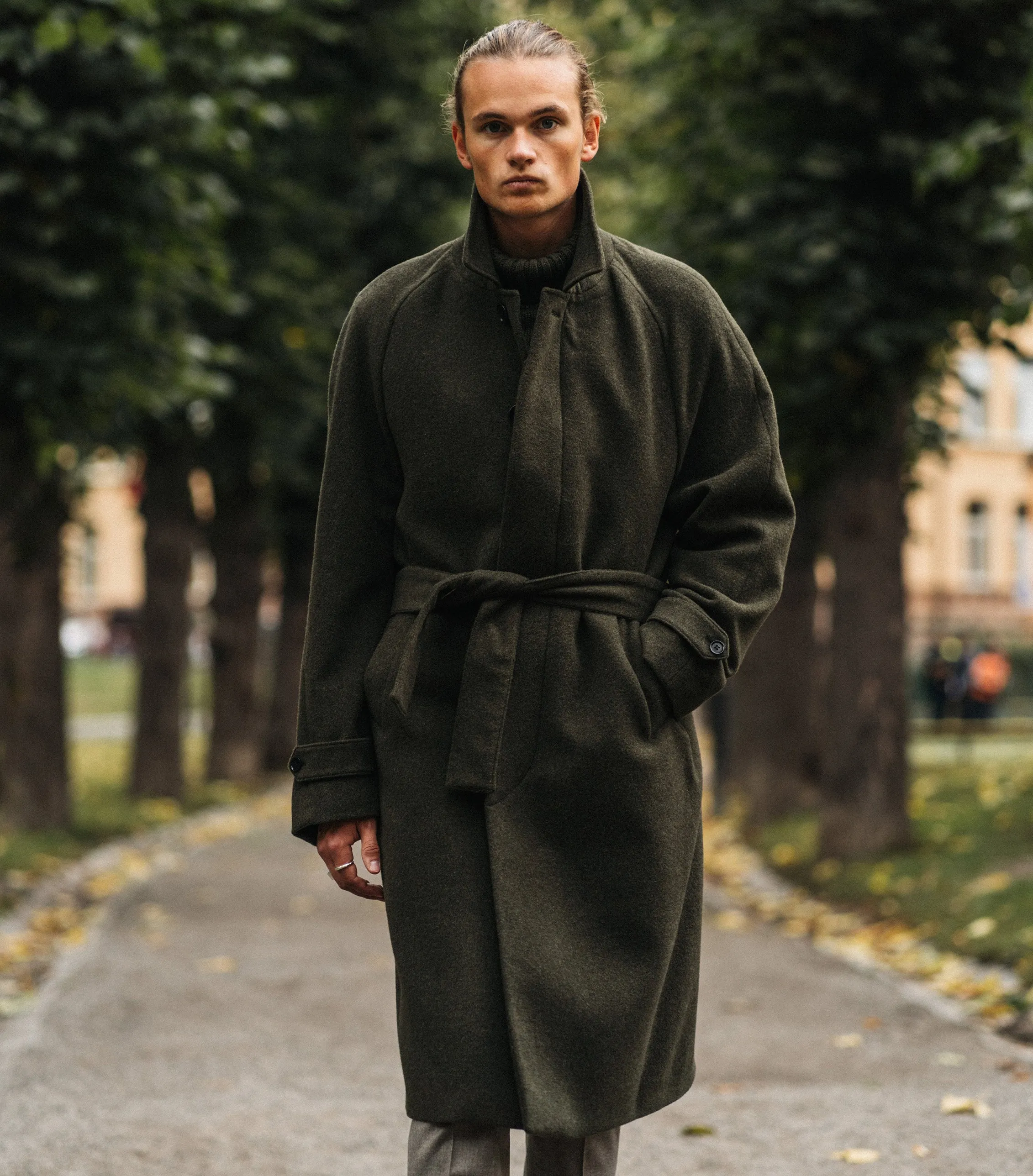 Neo Belt Green Coat