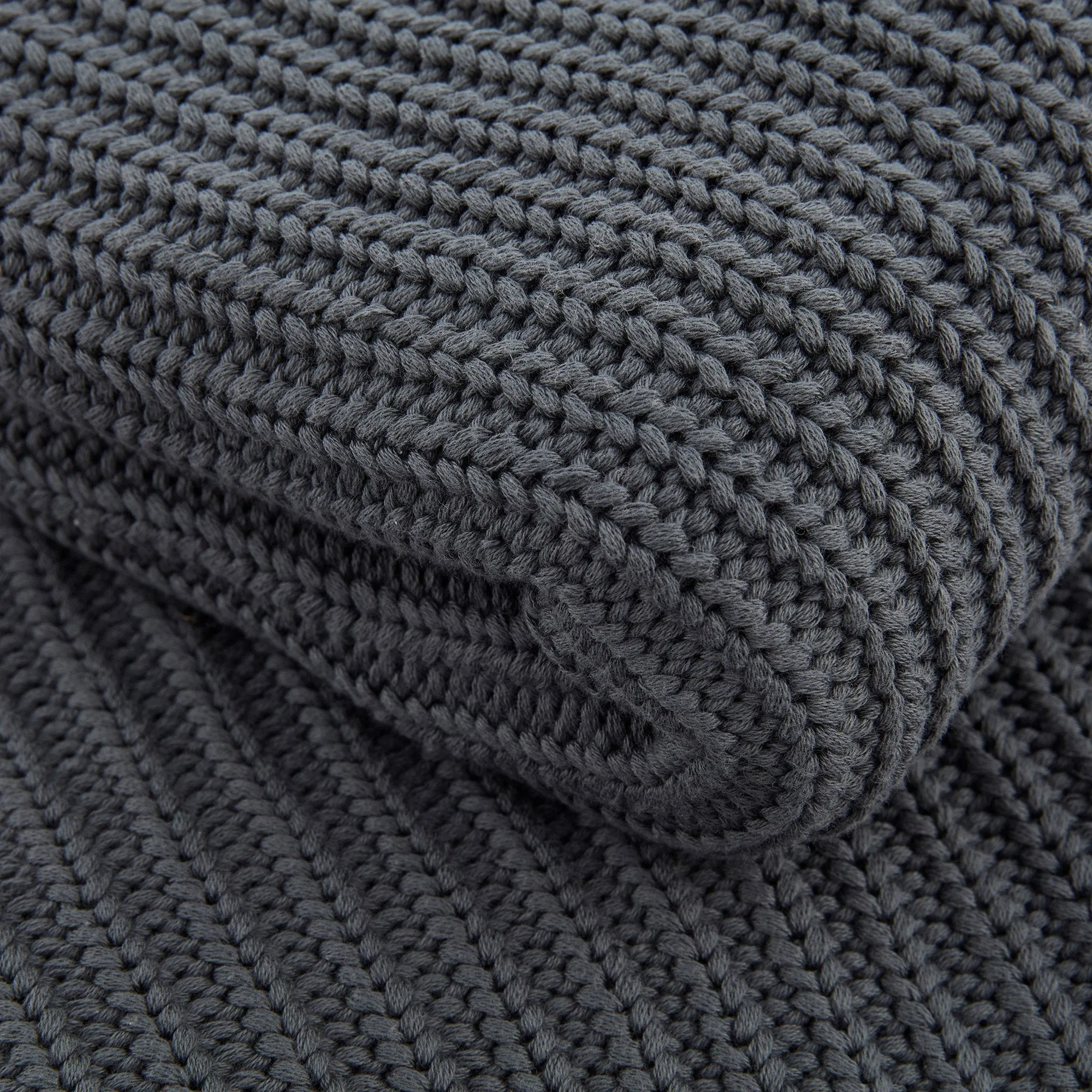 ORGANIC CHUNKY RIB KNITTED THROW