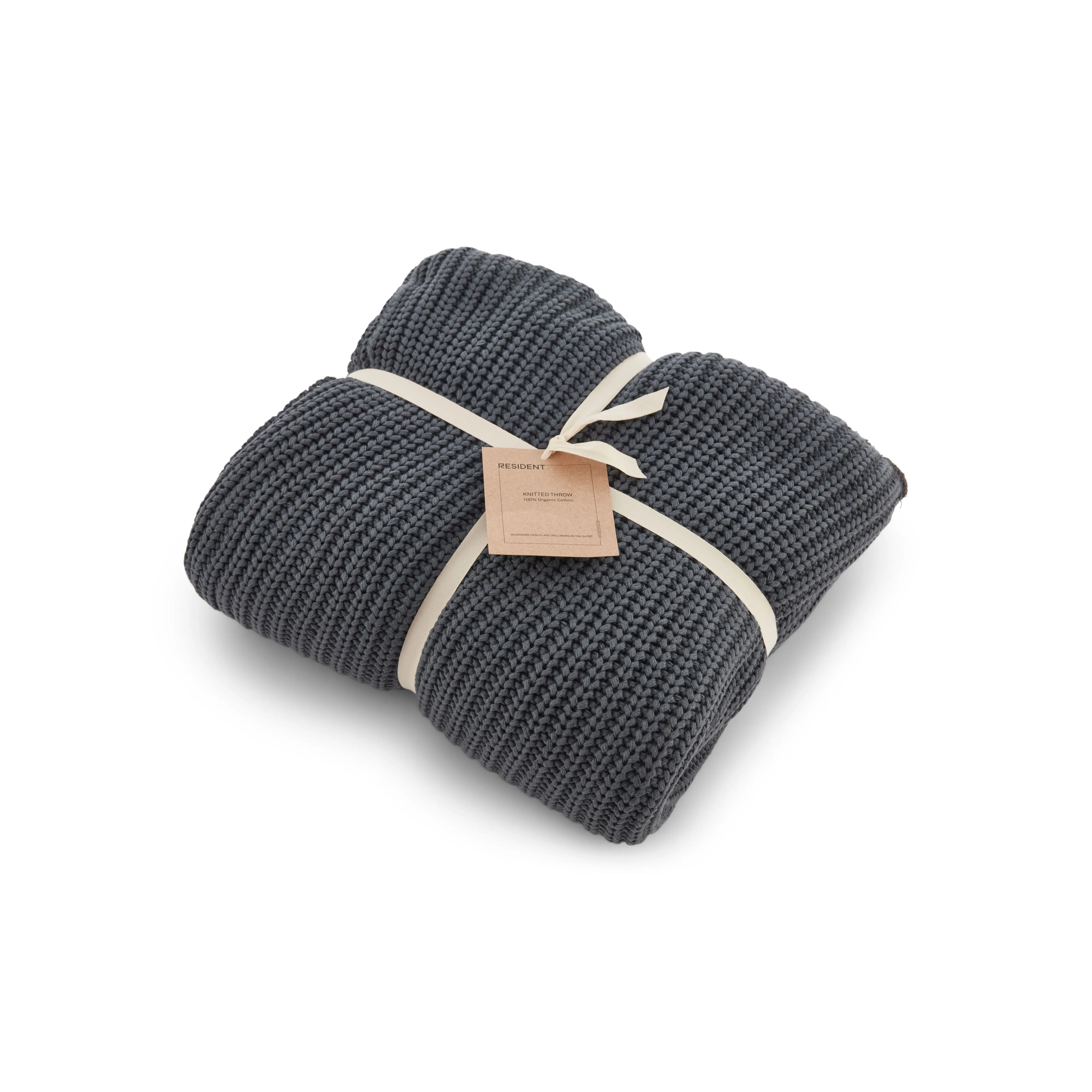 ORGANIC CHUNKY RIB KNITTED THROW