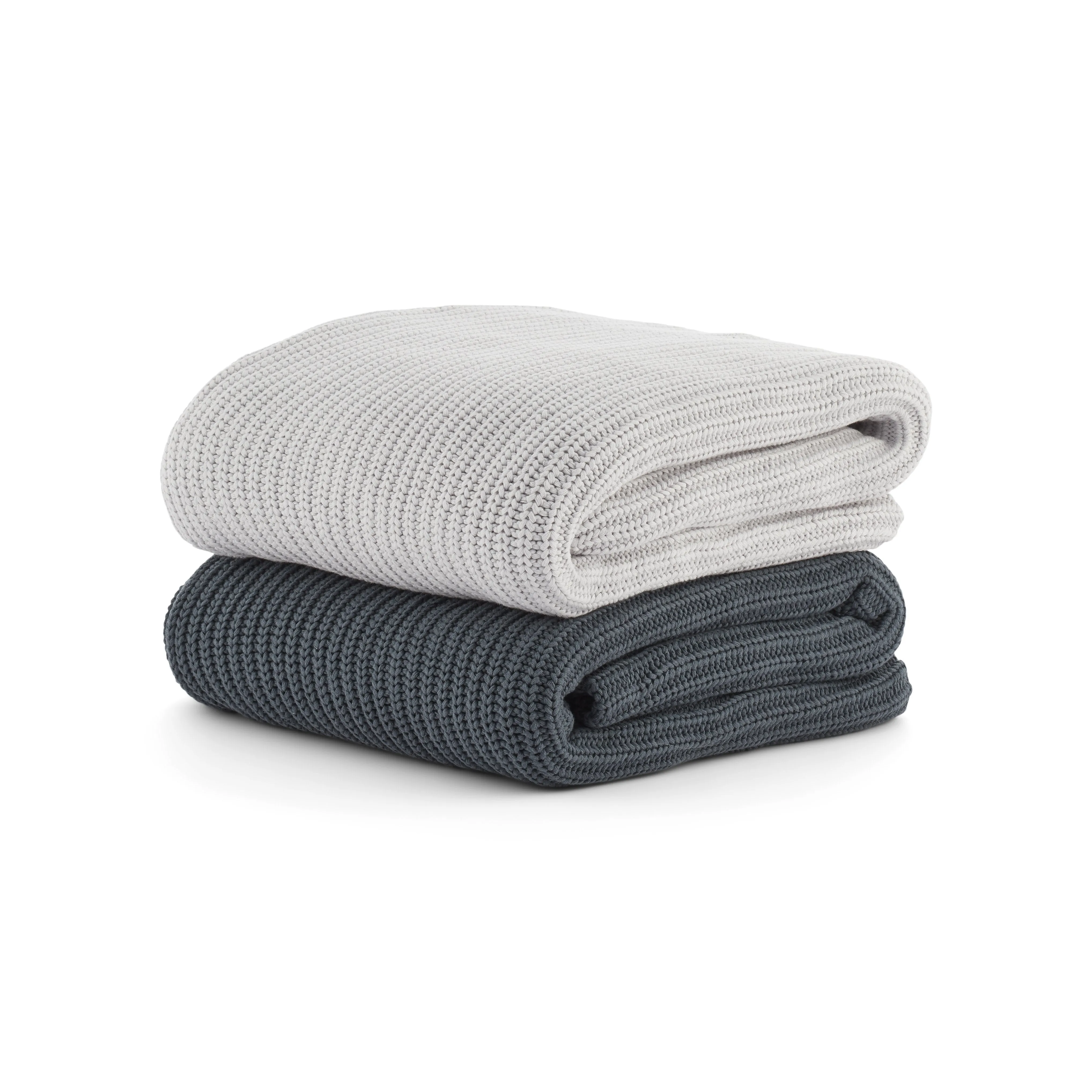 ORGANIC CHUNKY RIB KNITTED THROW