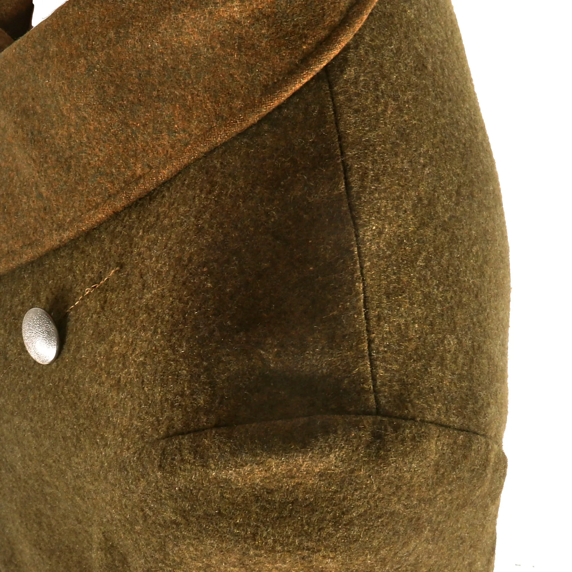 Original WWII German NSDAP and SA Brown Wool Mantel Greatcoat with Armband and RZM Tag - Sturmabteilung