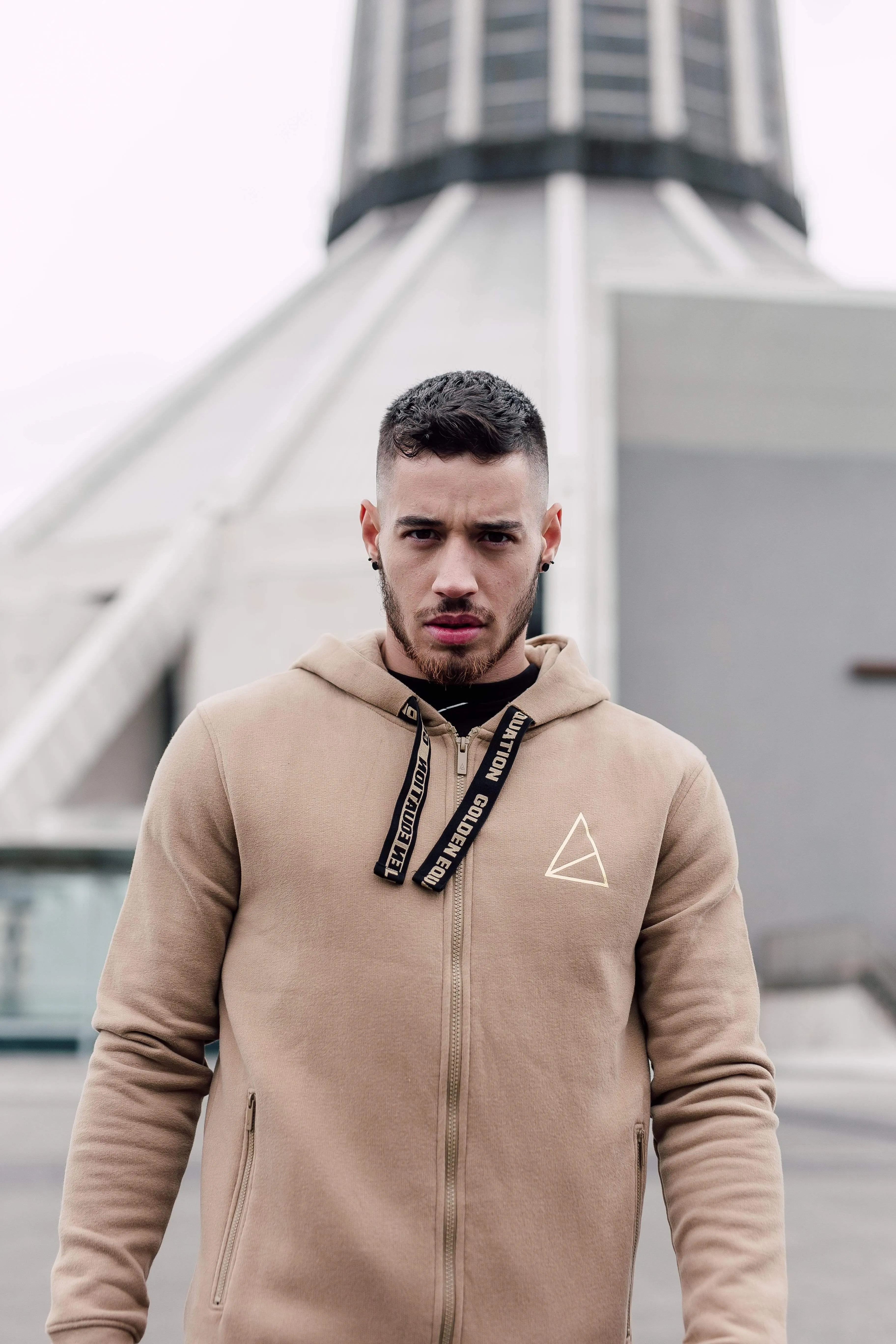 Palace Zip Through Men's Hoodie -  Stone