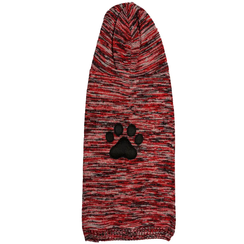 Pet Snugs Fur Coated Paw Design Sweaters for Dogs (Red)